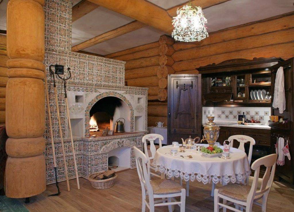 Русская печь в интерьере современного частного дома - 25 фото