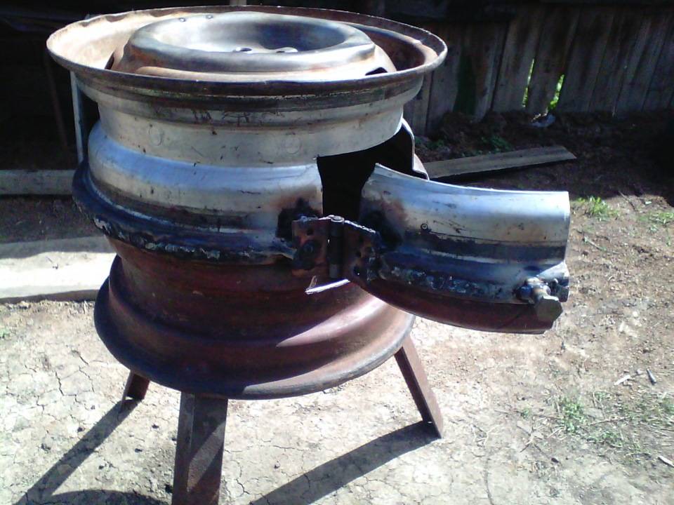 Делаем печь из колесных дисков: пошаговая инструкция