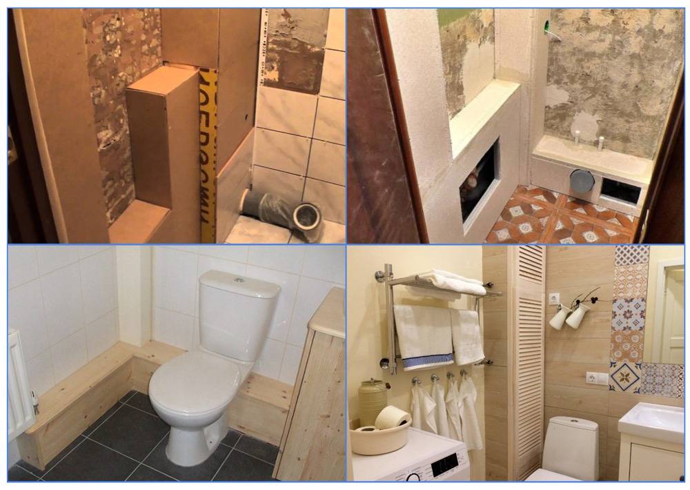 Как спрятать трубы в ванной комнате: фото и видео инструкции