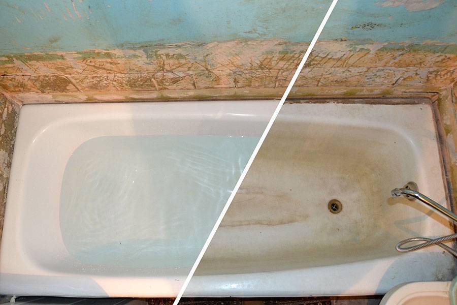 Восстановление эмали ванны: способы реставрации и их особенности