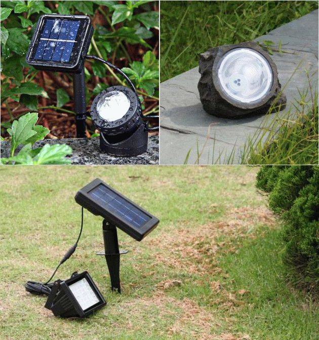 Светильники на солнечных батареях для дачи и сада