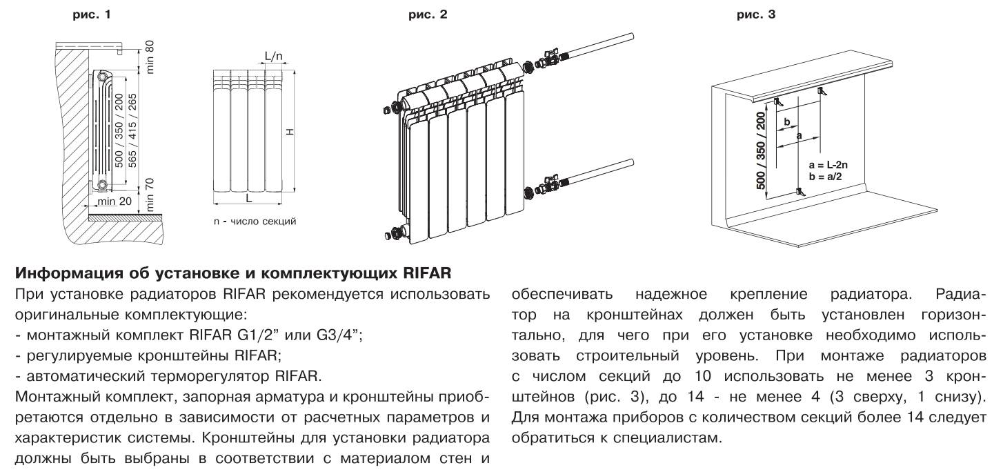 Разметка и установка радиаторов отопления своими силами